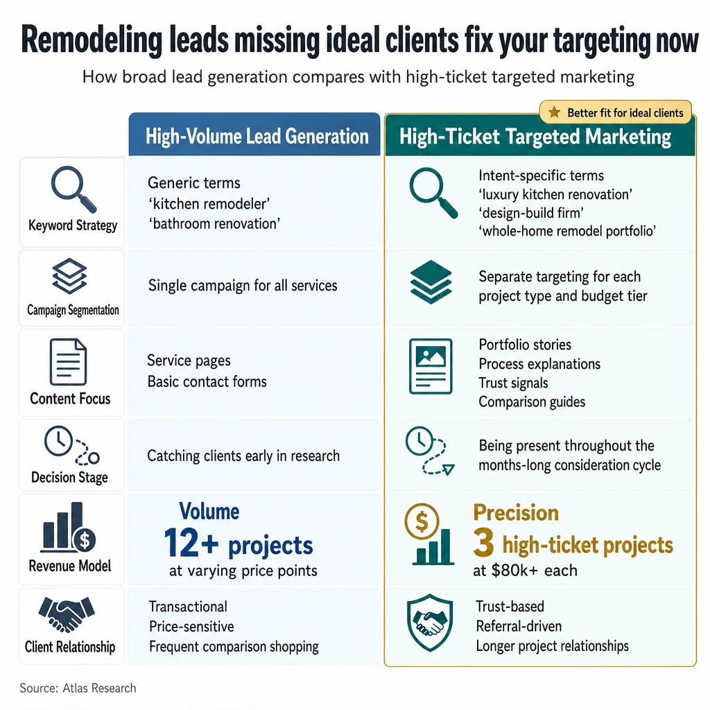 Infographic: Remodeling leads missing ideal clients fix your targeting now